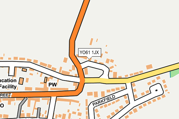 YO61 1JX map - OS OpenMap – Local (Ordnance Survey)
