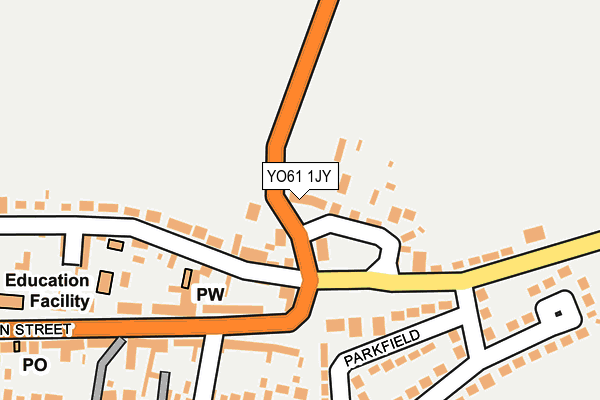 YO61 1JY map - OS OpenMap – Local (Ordnance Survey)