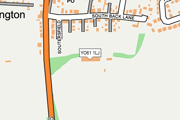 YO61 1LJ map - OS OpenMap – Local (Ordnance Survey)