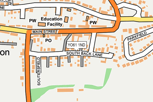 YO61 1ND map - OS OpenMap – Local (Ordnance Survey)