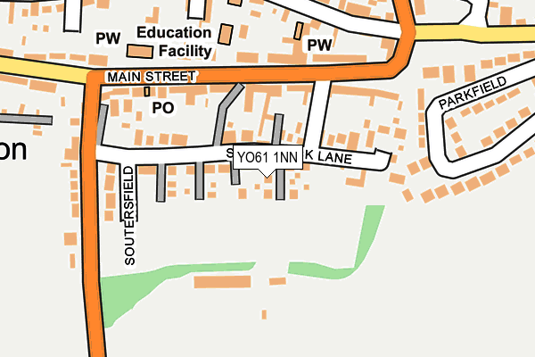 YO61 1NN map - OS OpenMap – Local (Ordnance Survey)