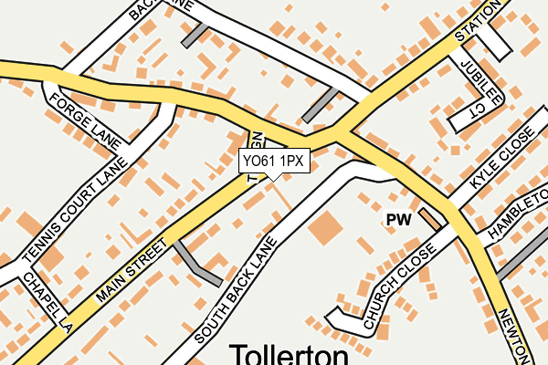 Map of TOLLERTON STORES LIMITED at local scale