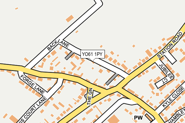 YO61 1PY map - OS OpenMap – Local (Ordnance Survey)