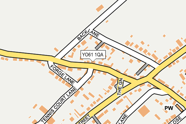 YO61 1QA map - OS OpenMap – Local (Ordnance Survey)