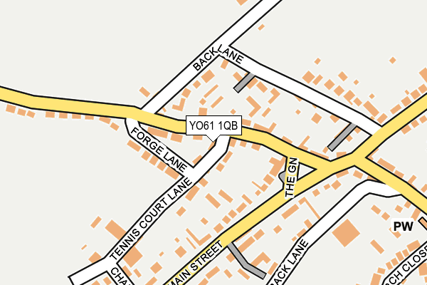 YO61 1QB map - OS OpenMap – Local (Ordnance Survey)