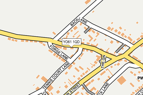 YO61 1QD map - OS OpenMap – Local (Ordnance Survey)