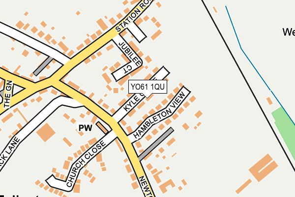YO61 1QU map - OS OpenMap – Local (Ordnance Survey)
