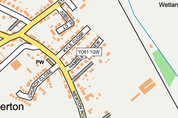 YO61 1QW map - OS OpenMap – Local (Ordnance Survey)