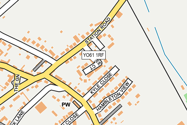 YO61 1RF map - OS OpenMap – Local (Ordnance Survey)