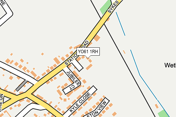 YO61 1RH map - OS OpenMap – Local (Ordnance Survey)