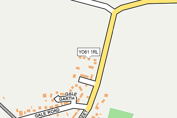 YO61 1RL map - OS OpenMap – Local (Ordnance Survey)