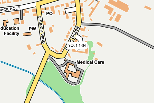 YO61 1RN map - OS OpenMap – Local (Ordnance Survey)