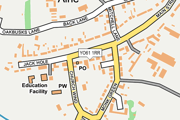 YO61 1RR map - OS OpenMap – Local (Ordnance Survey)