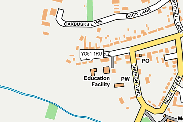 YO61 1RU map - OS OpenMap – Local (Ordnance Survey)