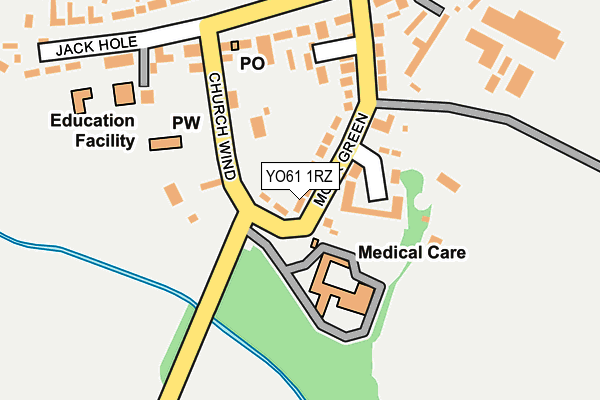 YO61 1RZ map - OS OpenMap – Local (Ordnance Survey)