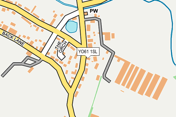 YO61 1SL map - OS OpenMap – Local (Ordnance Survey)