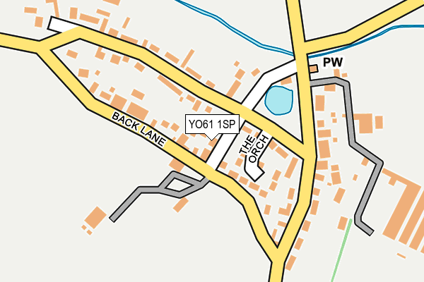 YO61 1SP map - OS OpenMap – Local (Ordnance Survey)