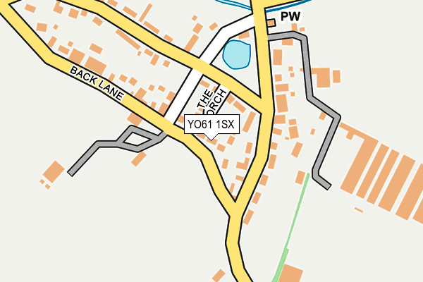 YO61 1SX map - OS OpenMap – Local (Ordnance Survey)