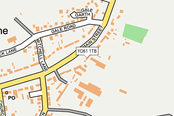 YO61 1TB map - OS OpenMap – Local (Ordnance Survey)