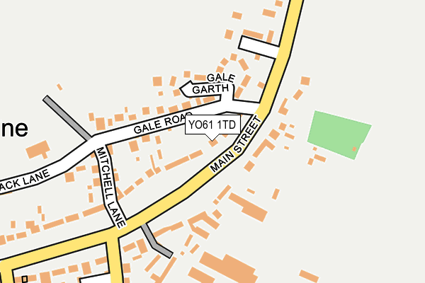 YO61 1TD map - OS OpenMap – Local (Ordnance Survey)