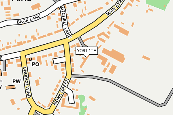 YO61 1TE map - OS OpenMap – Local (Ordnance Survey)