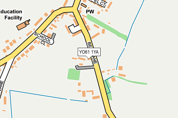 YO61 1YA map - OS OpenMap – Local (Ordnance Survey)