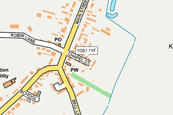 YO61 1YF map - OS OpenMap – Local (Ordnance Survey)