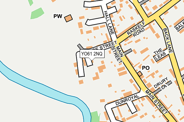 YO61 2NQ map - OS OpenMap – Local (Ordnance Survey)
