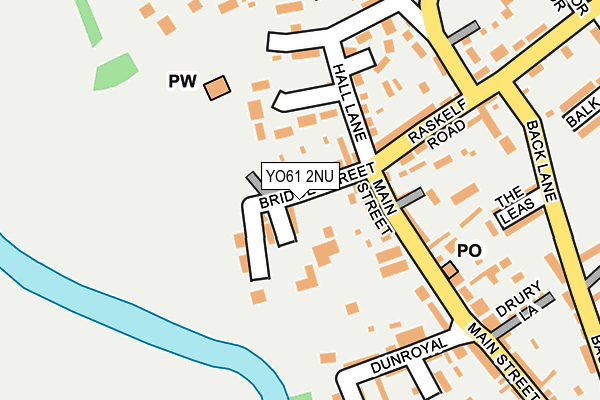 YO61 2NU map - OS OpenMap – Local (Ordnance Survey)