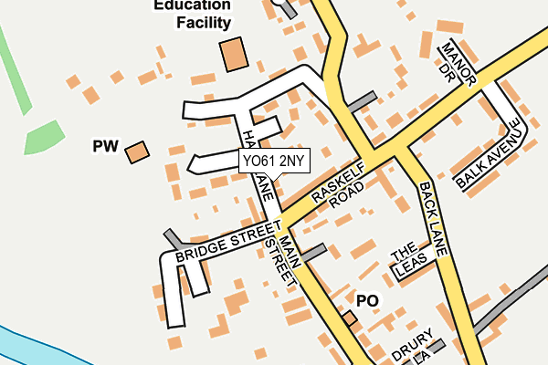 YO61 2NY map - OS OpenMap – Local (Ordnance Survey)