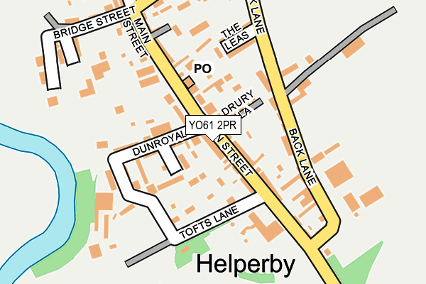 YO61 2PR map - OS OpenMap – Local (Ordnance Survey)