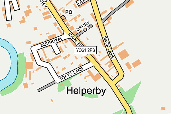 YO61 2PS map - OS OpenMap – Local (Ordnance Survey)