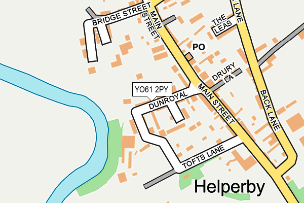 YO61 2PY map - OS OpenMap – Local (Ordnance Survey)