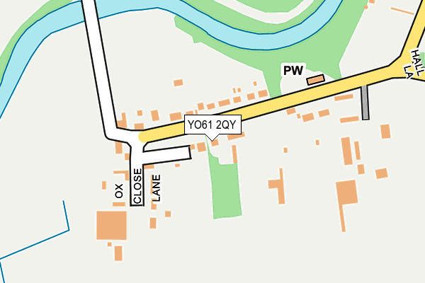 YO61 2QY map - OS OpenMap – Local (Ordnance Survey)