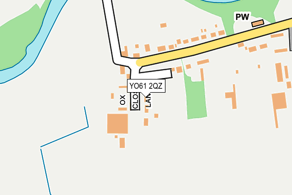YO61 2QZ map - OS OpenMap – Local (Ordnance Survey)