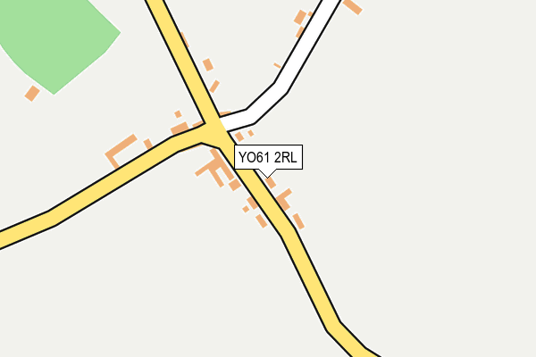 YO61 2RL map - OS OpenMap – Local (Ordnance Survey)