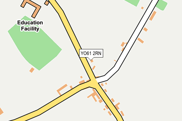 YO61 2RN map - OS OpenMap – Local (Ordnance Survey)