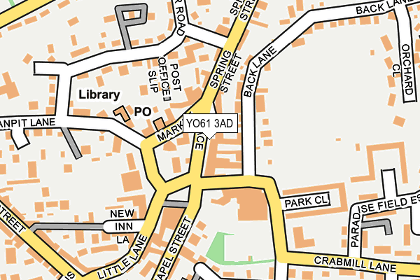 YO61 3AD map - OS OpenMap – Local (Ordnance Survey)