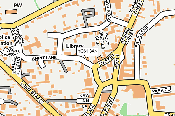 YO61 3AN map - OS OpenMap – Local (Ordnance Survey)