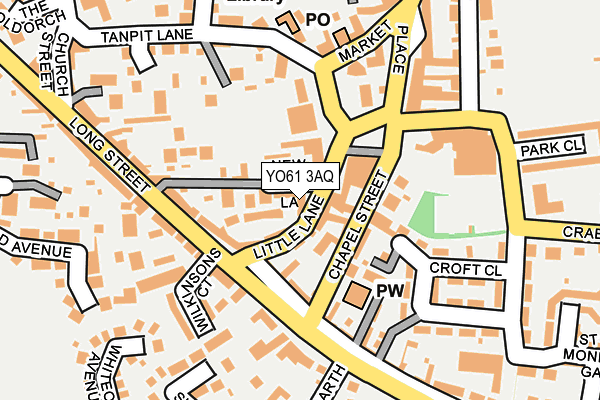 YO61 3AQ map - OS OpenMap – Local (Ordnance Survey)