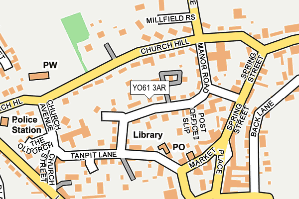 YO61 3AR map - OS OpenMap – Local (Ordnance Survey)