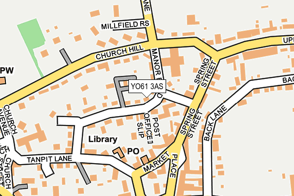 YO61 3AS map - OS OpenMap – Local (Ordnance Survey)