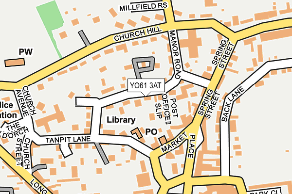 YO61 3AT map - OS OpenMap – Local (Ordnance Survey)