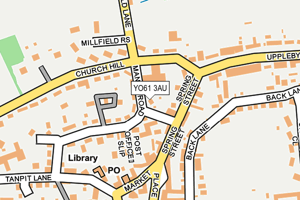YO61 3AU map - OS OpenMap – Local (Ordnance Survey)