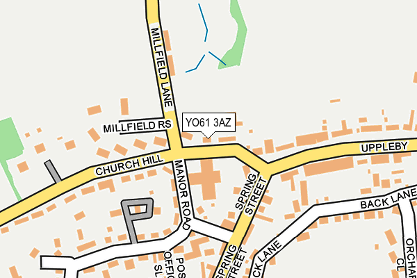 YO61 3AZ map - OS OpenMap – Local (Ordnance Survey)