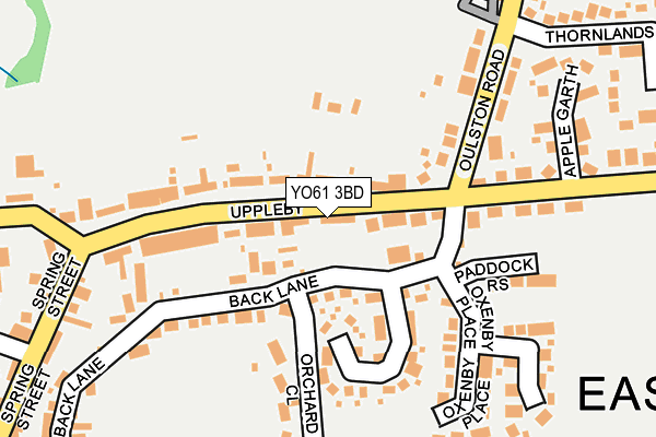 YO61 3BD map - OS OpenMap – Local (Ordnance Survey)