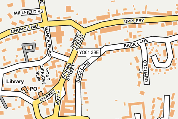 YO61 3BE map - OS OpenMap – Local (Ordnance Survey)