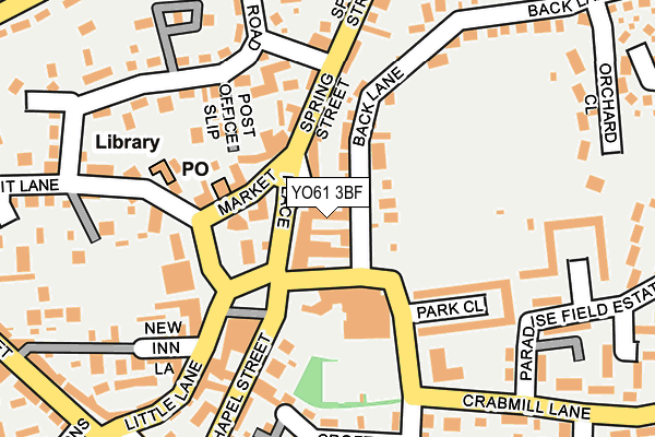 YO61 3BF map - OS OpenMap – Local (Ordnance Survey)