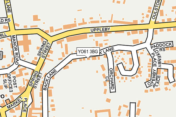 YO61 3BG map - OS OpenMap – Local (Ordnance Survey)