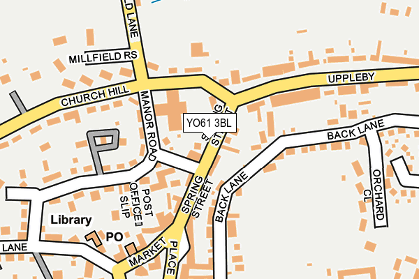 YO61 3BL map - OS OpenMap – Local (Ordnance Survey)